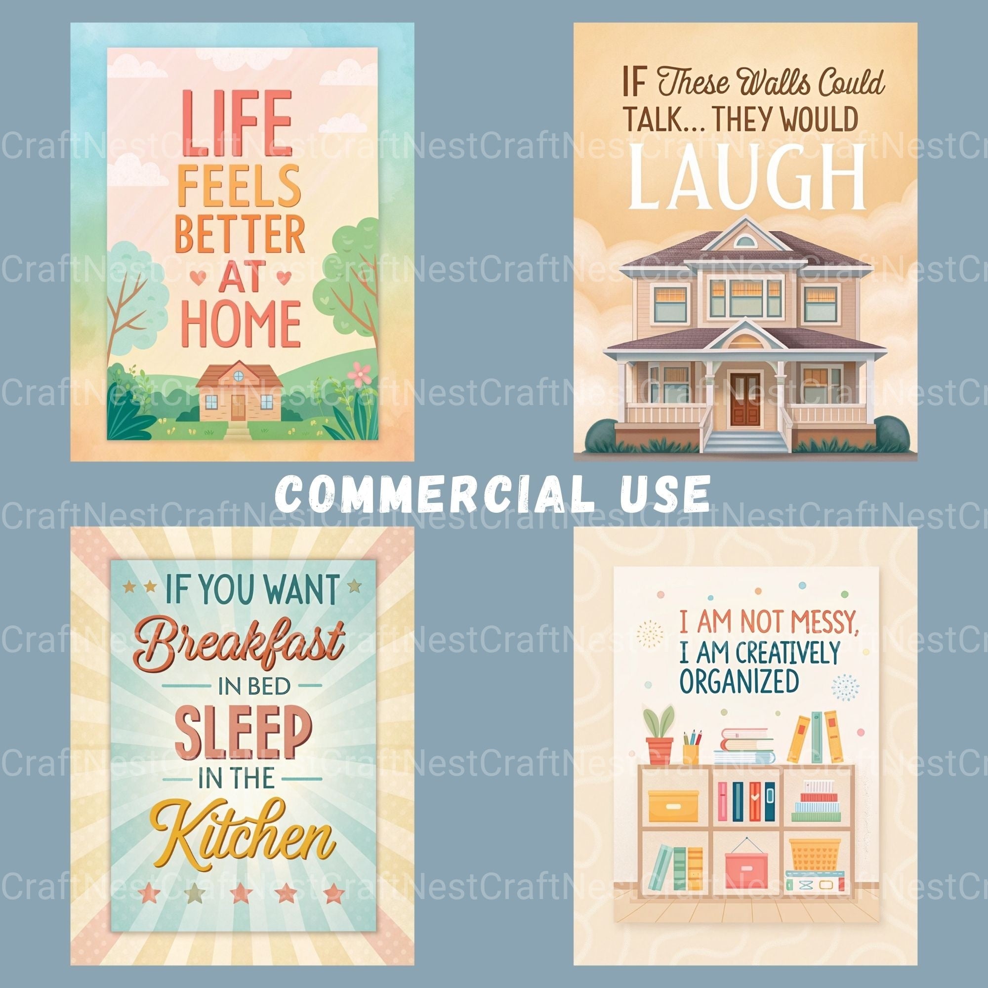 Home Quotes Clipart Bundle - CraftNest - Digital Crafting and Art