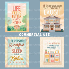 Home Quotes Clipart Bundle - CraftNest - Digital Crafting and Art