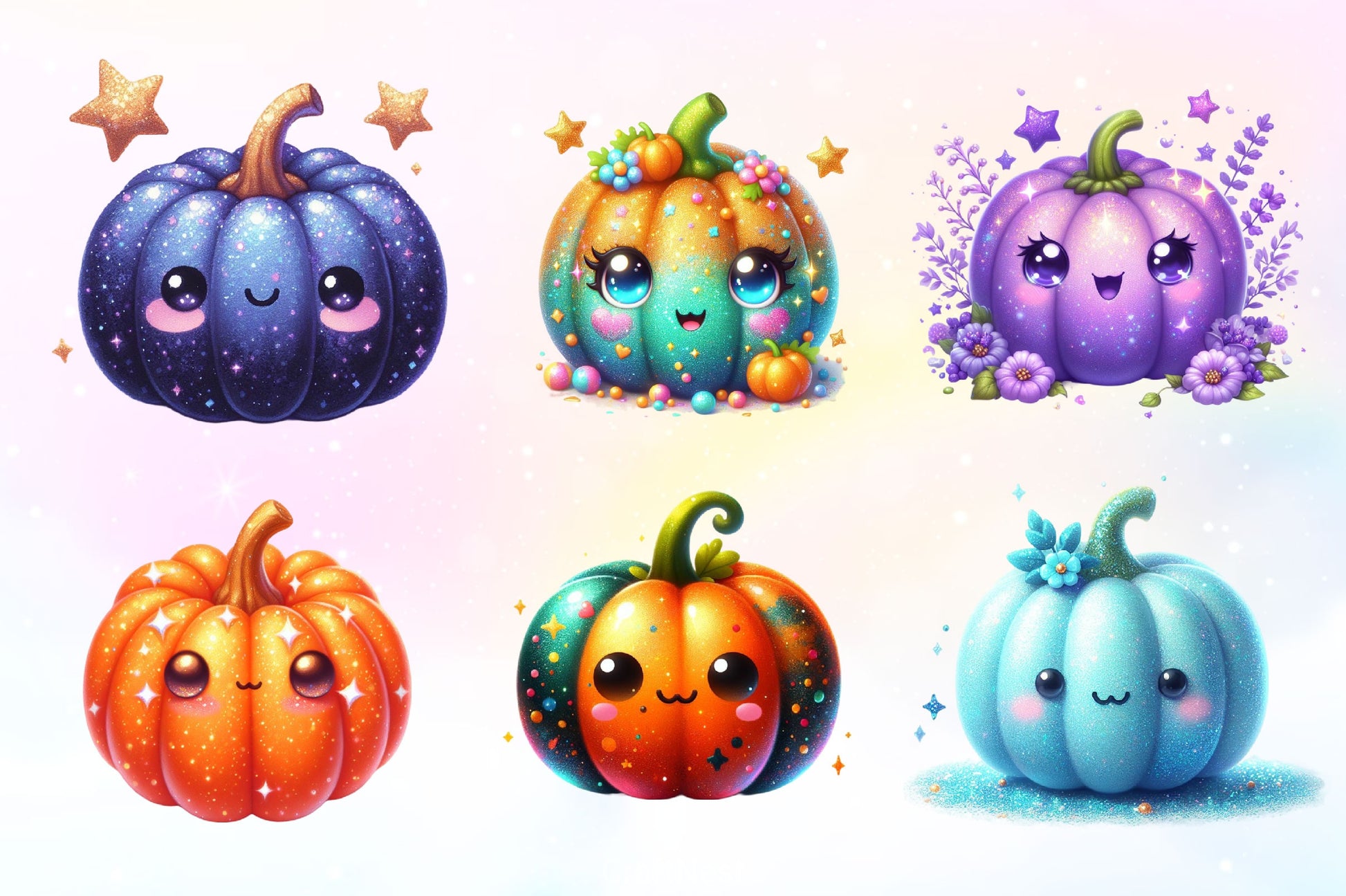 Halloween Cute Pumpkin Clipart Bundle 2 - CraftNest - Digital Crafting and Art