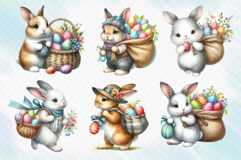 Easter Bunny Clipart Bundle 25 - CraftNest - Digital Crafting and Art