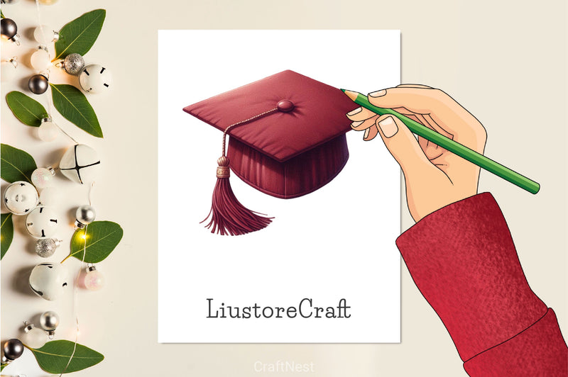 Colorful Graduation Cap Clipart Bundle - CraftNest - Digital Crafting and Art