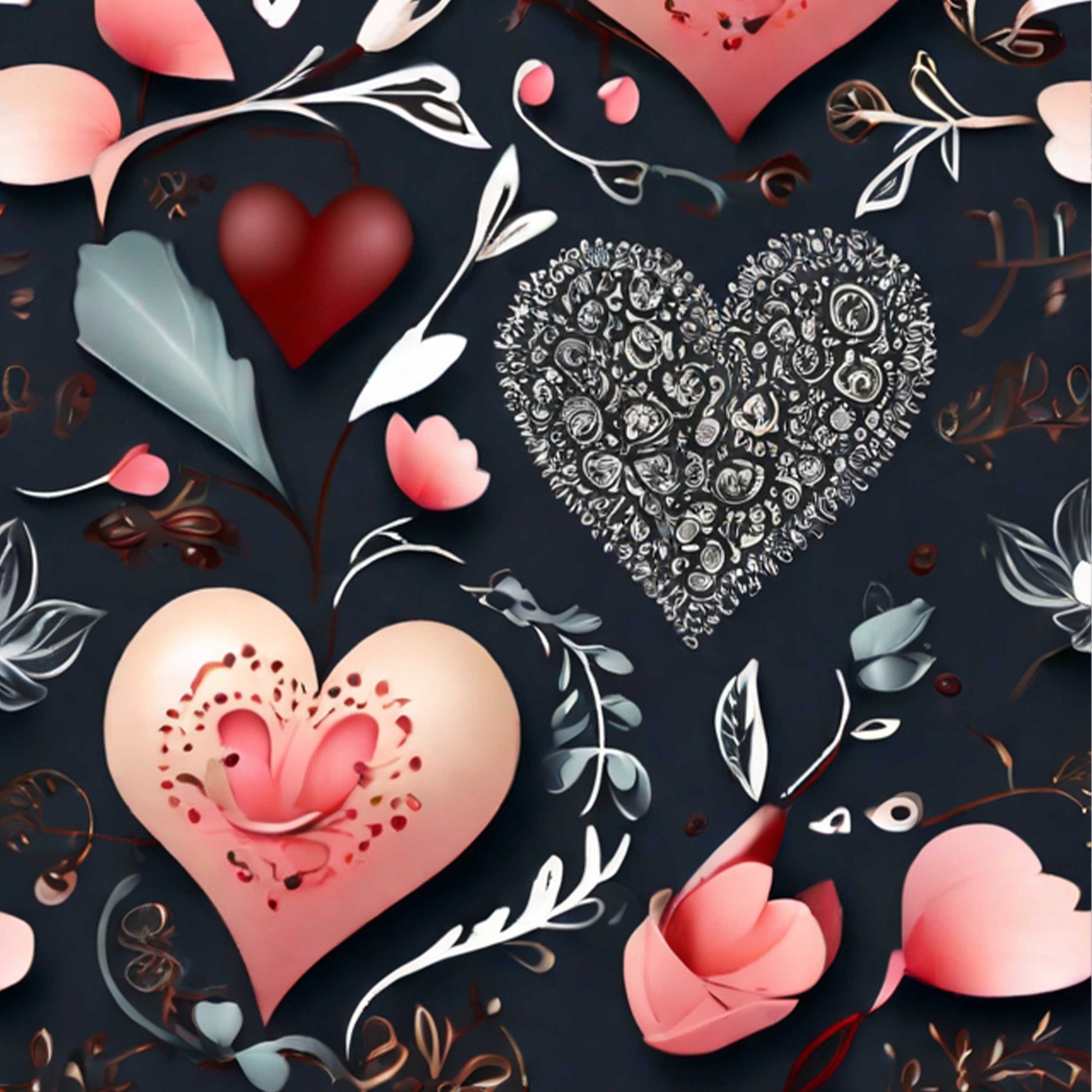 Valentine's Day Seamless Digital Paper 2 - CraftNest - Digital Crafting and Art