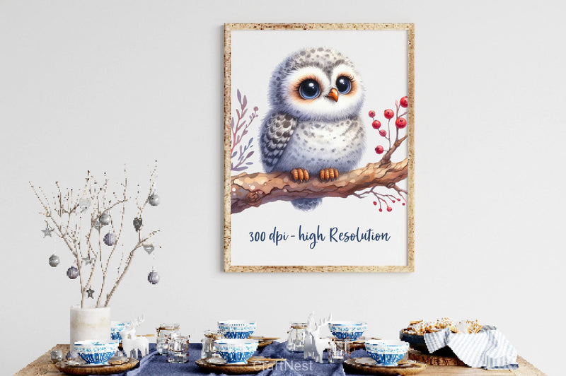 Baby Owl Clip Art Clipart Bundle - CraftNest - Digital Crafting and Art