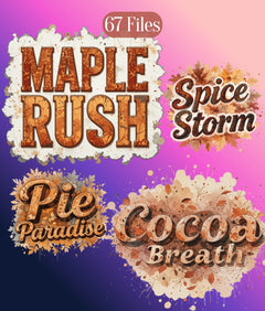 Fall Retro Distressed Text Clipart Bundle - CraftNest - Digital Crafting and Art