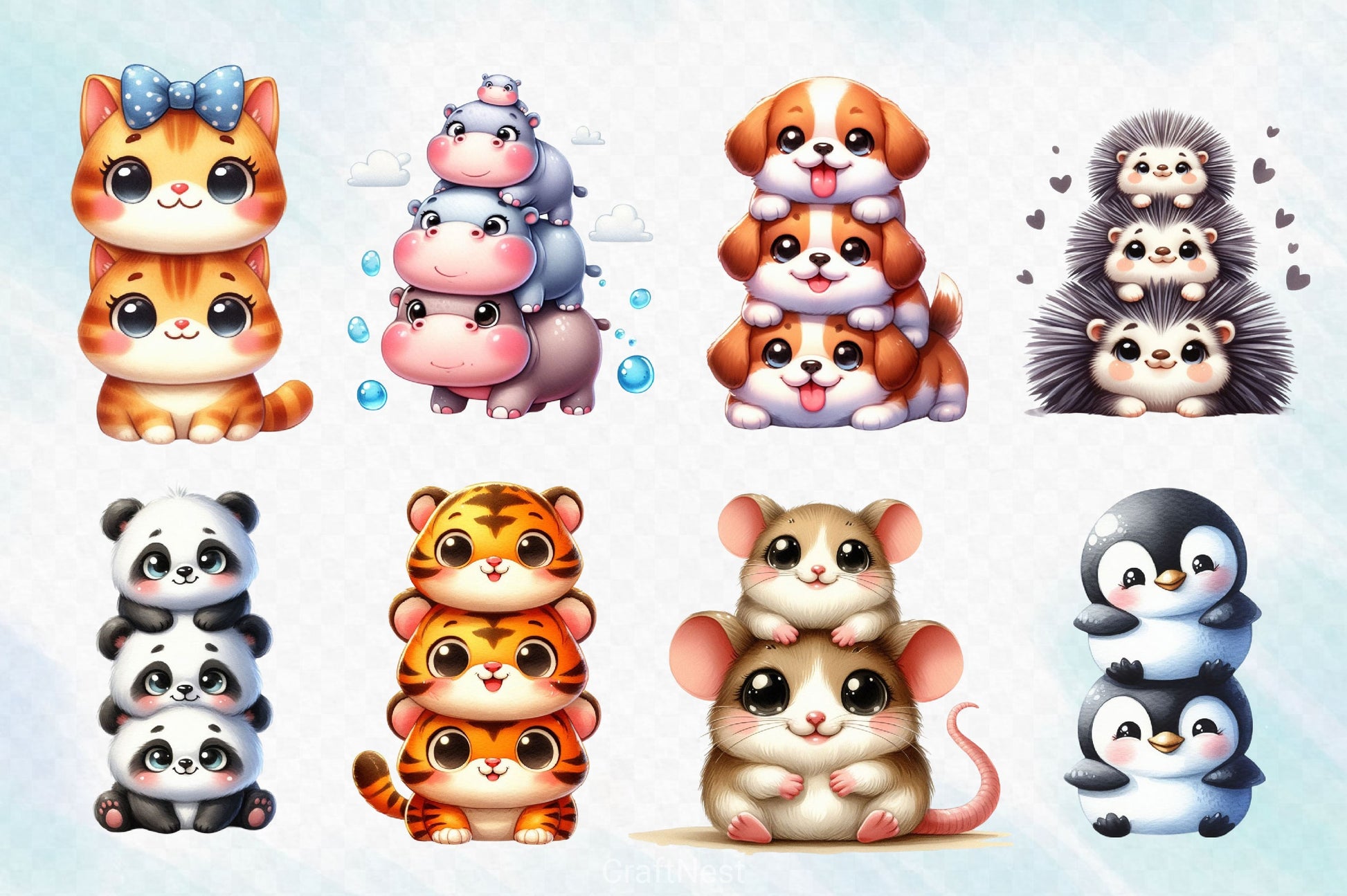 Stack Of Animals Clipart Bundle - CraftNest - Digital Crafting and Art