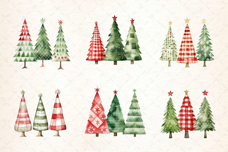 Christmas Tree Clipart Bundle 15 - CraftNest - Digital Crafting and Art