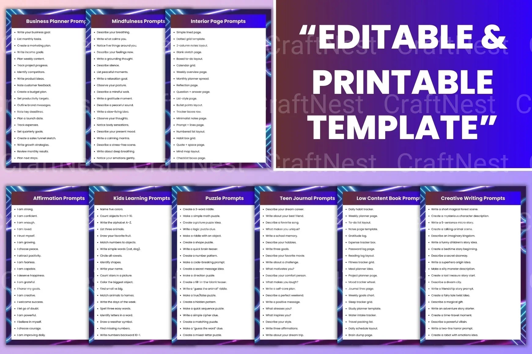 KDP Super Prompt Book for Authors - CraftNest - Digital Crafting and Art
