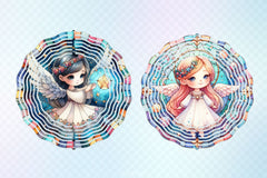 Stained Glass Angel Wind Spinner Clipart Bundle - CraftNest - Digital Crafting and Art