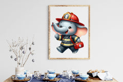 Cute Firefighter Animals Clipart Bundle 3 - CraftNest - Digital Crafting and Art