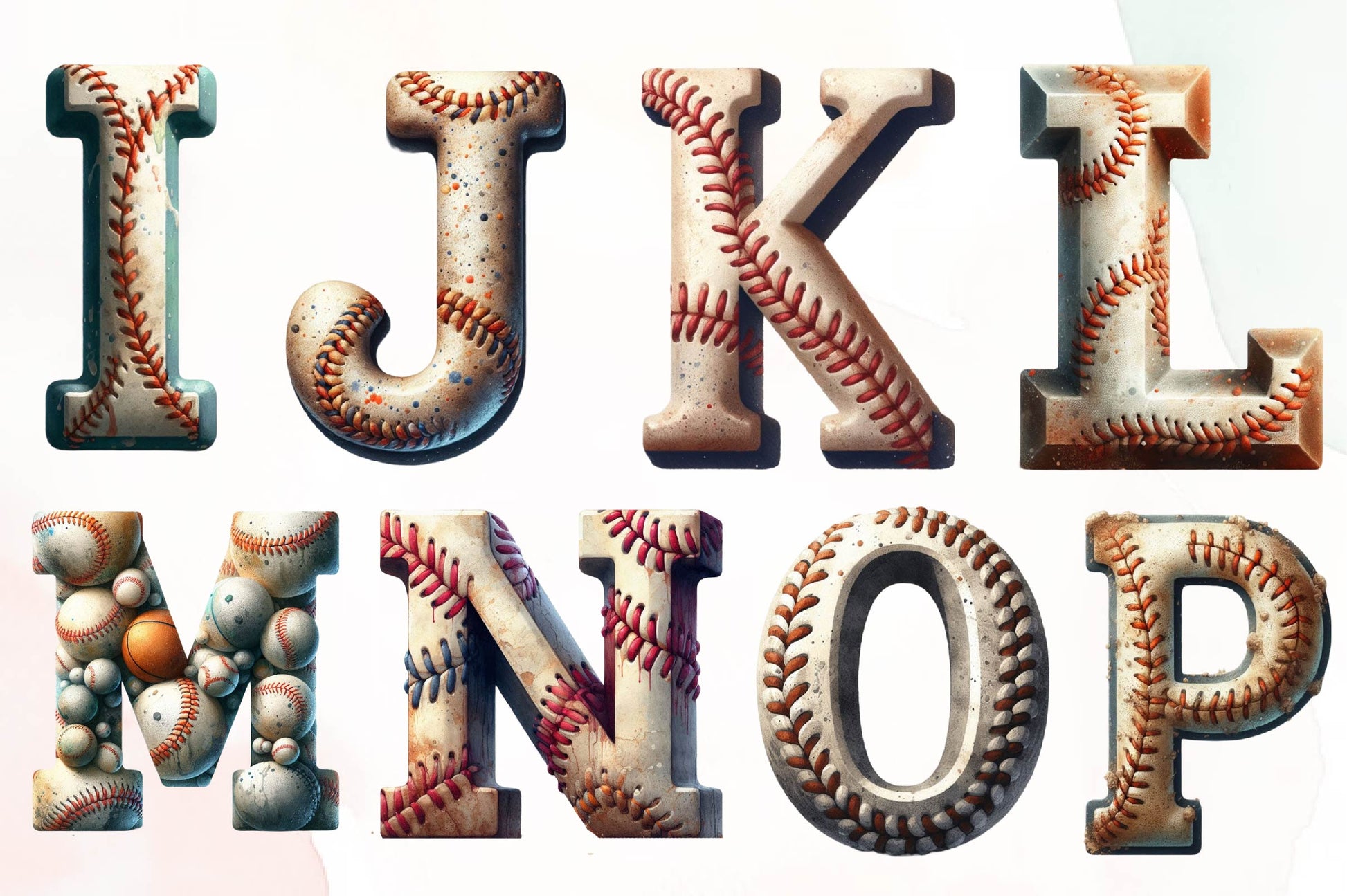 Baseball Dirty Alphabet Clipart Bundle - CraftNest - Digital Crafting and Art