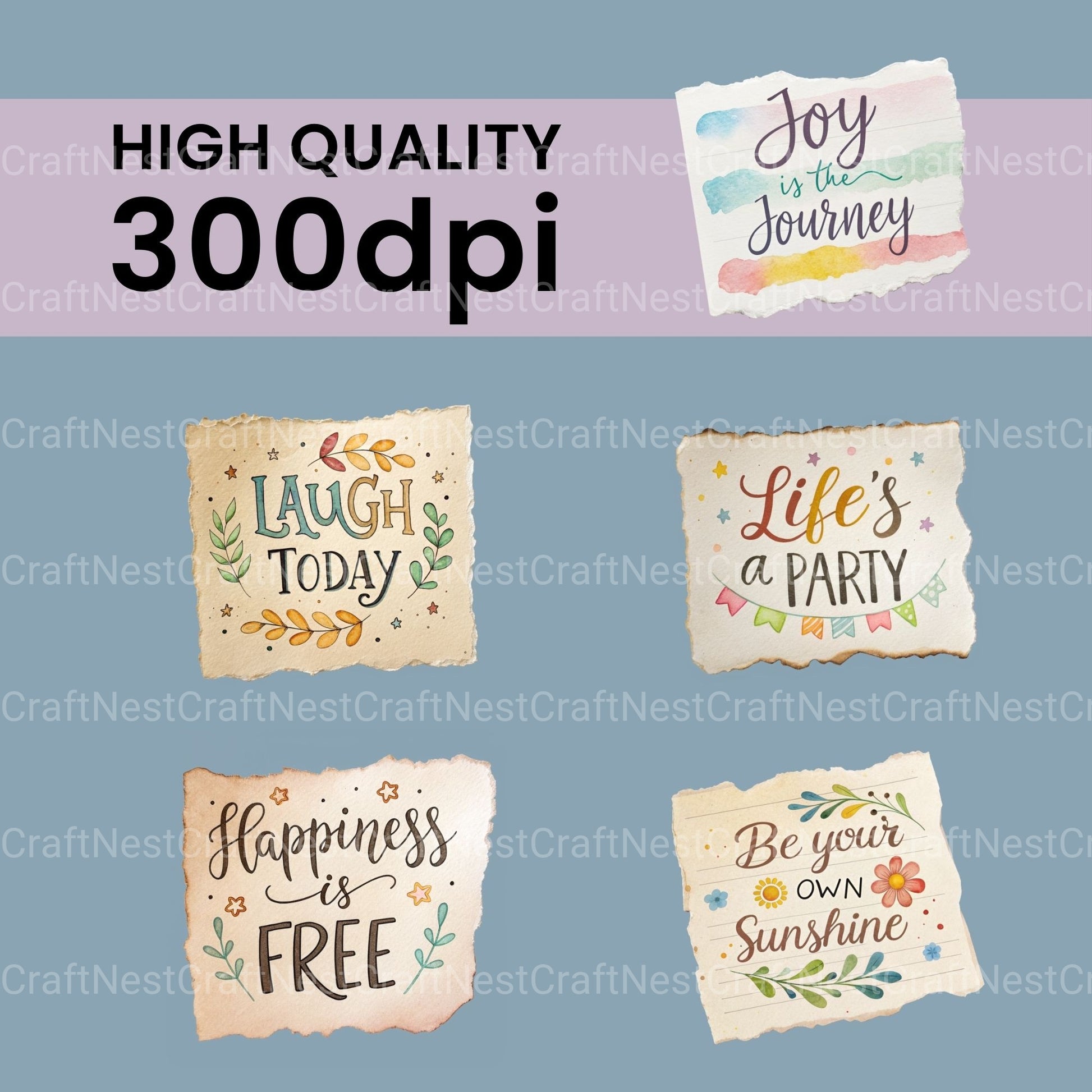 Happy Quotes Clipart Bundle - CraftNest - Digital Crafting and Art