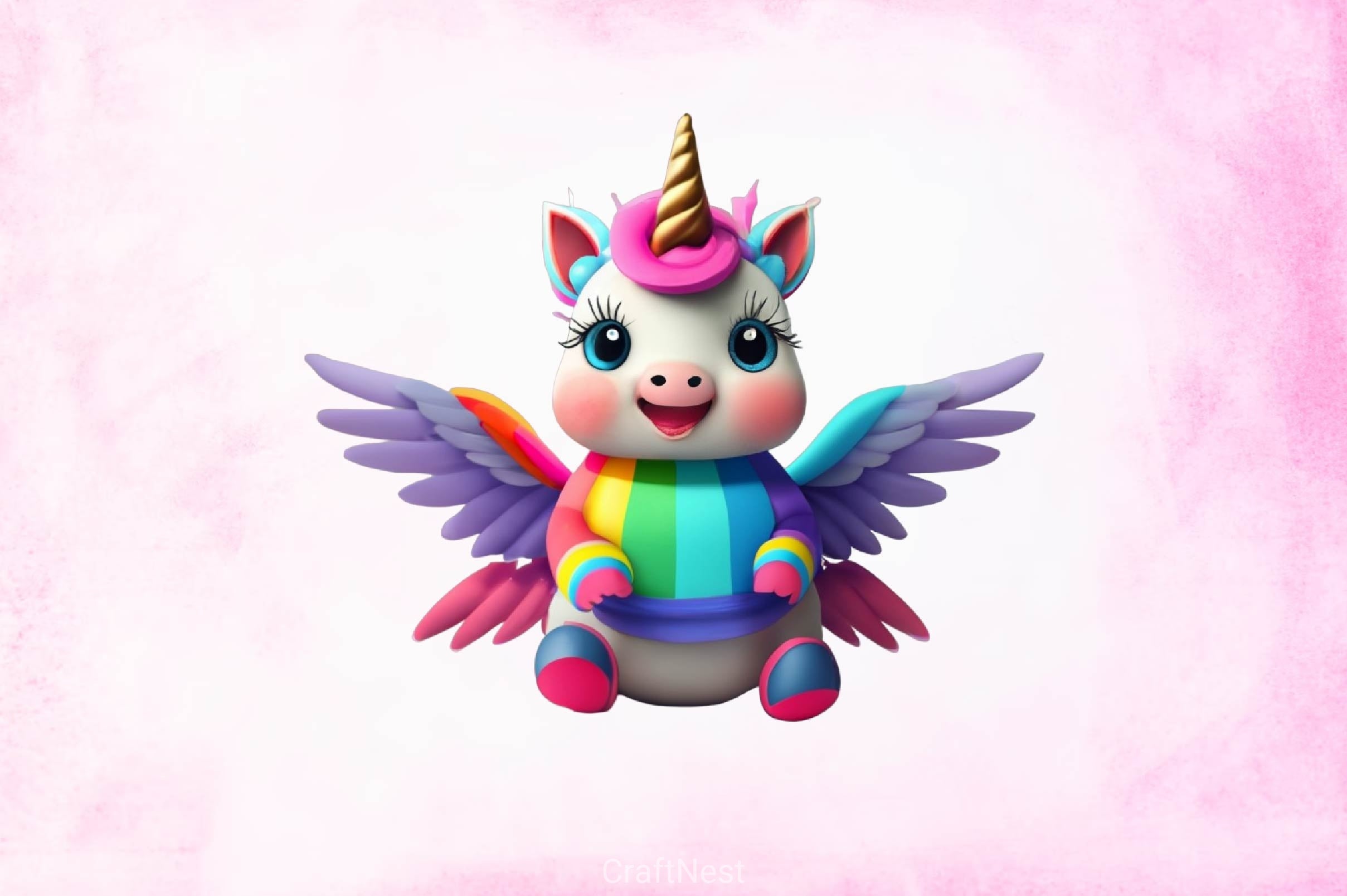 Cute Unicorn Baby Clipart Bundle - CraftNest - Digital Crafting and Art