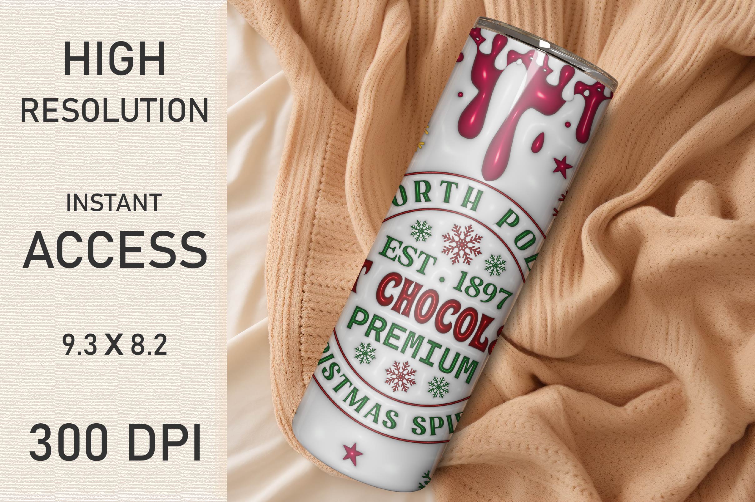 3D Inflated Christmas Tumbler Bundle 8 - CraftNest - Digital Crafting and Art