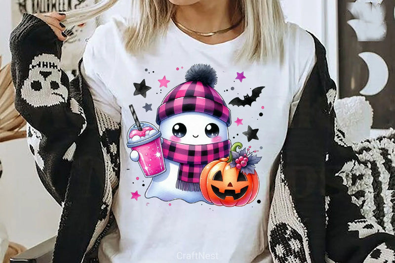 Cute Ghost Cute Halloween Clipart Bundle 5 - CraftNest - Digital Crafting and Art