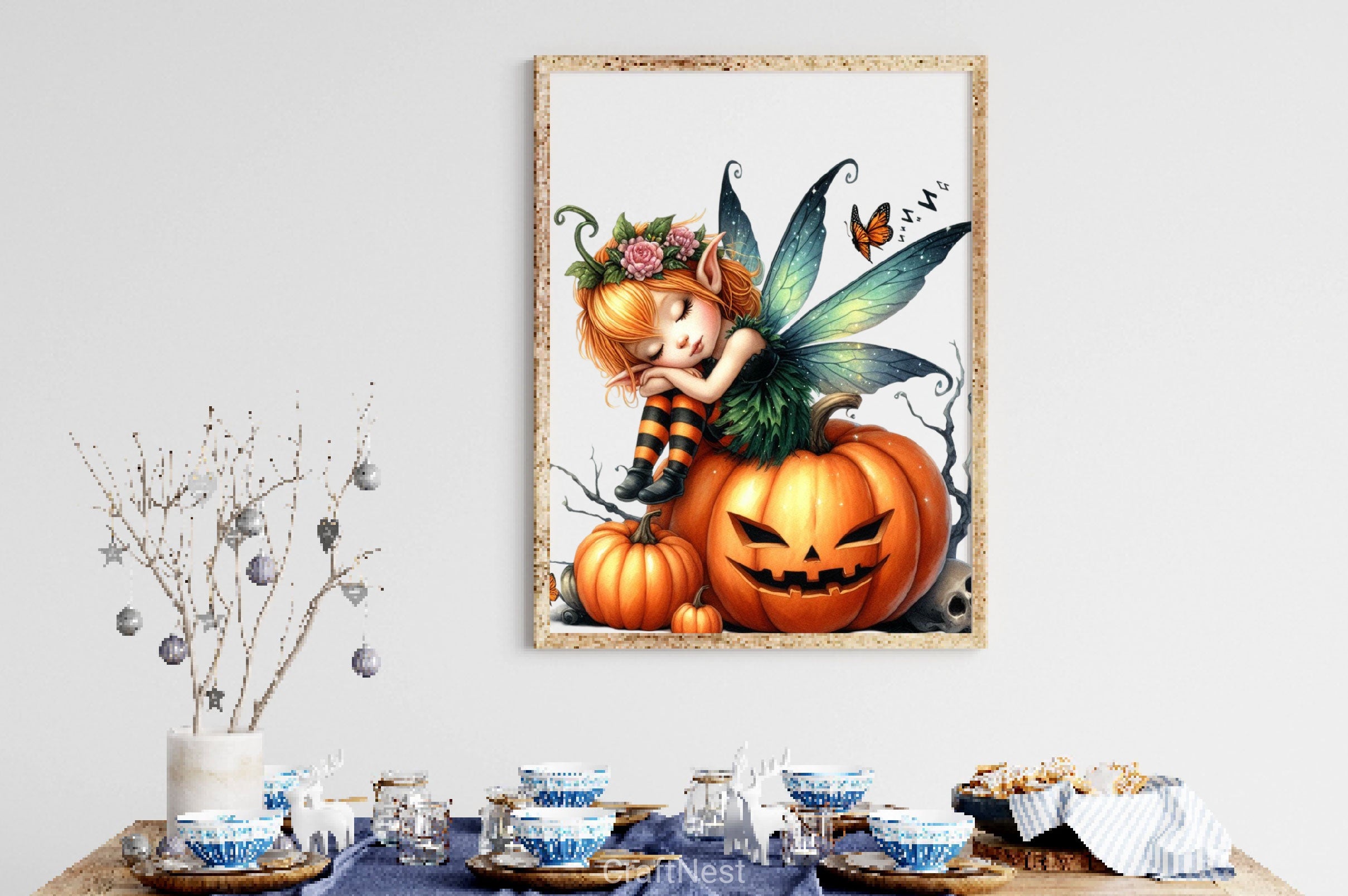 Sleepy Halloween Fairy Clipart Bundle - CraftNest - Digital Crafting and Art