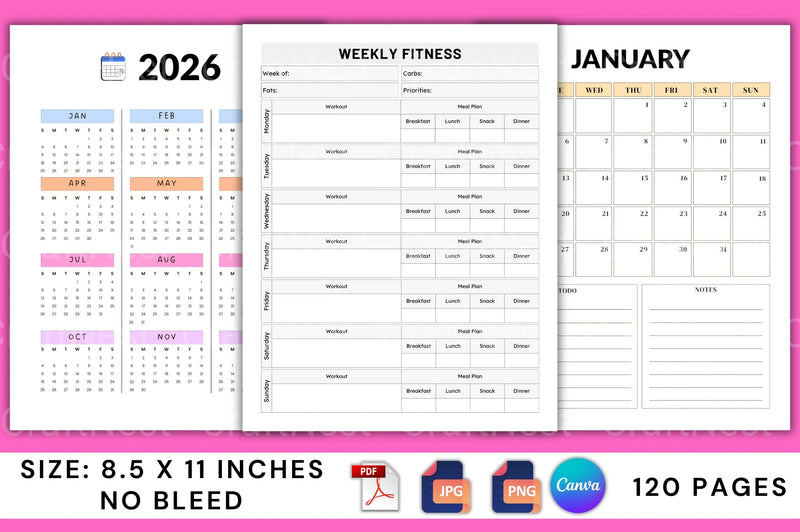 Weekly Fitness Guide - CraftNest - Digital Crafting and Art