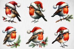 Robin Santa Bird Clipart Bundle - CraftNest - Digital Crafting and Art