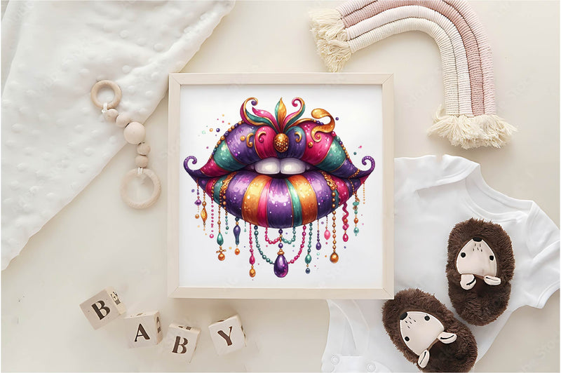 Mardi Gras Lips Clipart Bundle - CraftNest - Digital Crafting and Art