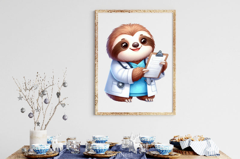 Safari Animals Nurse Clipart Bundle - CraftNest - Digital Crafting and Art