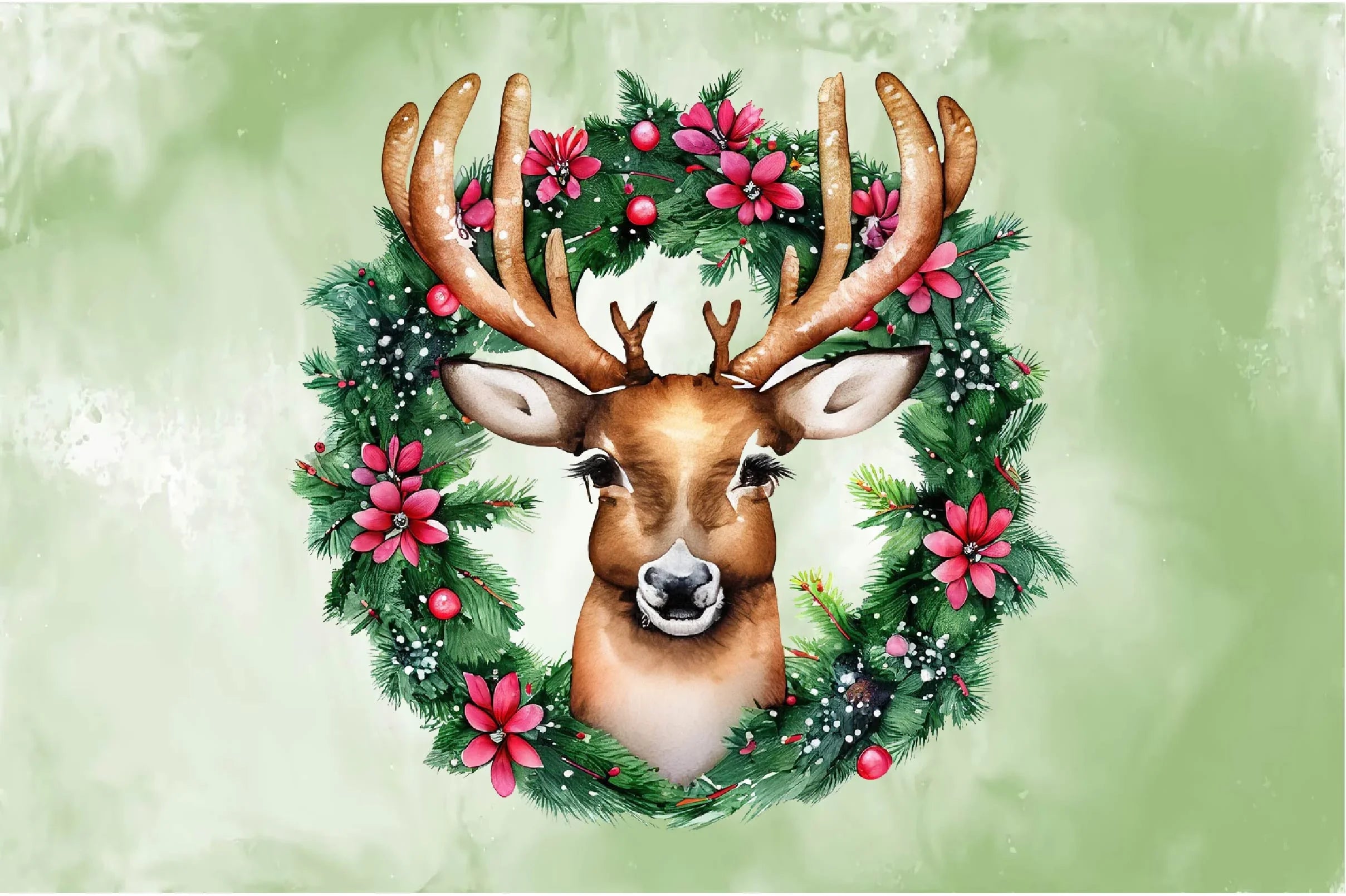 Reindeer With Flower Clipart Bundle - CraftNest - Digital Crafting and Art
