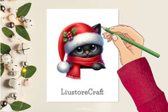Christmas Peeking Cat Clipart Bundle - CraftNest - Digital Crafting and Art