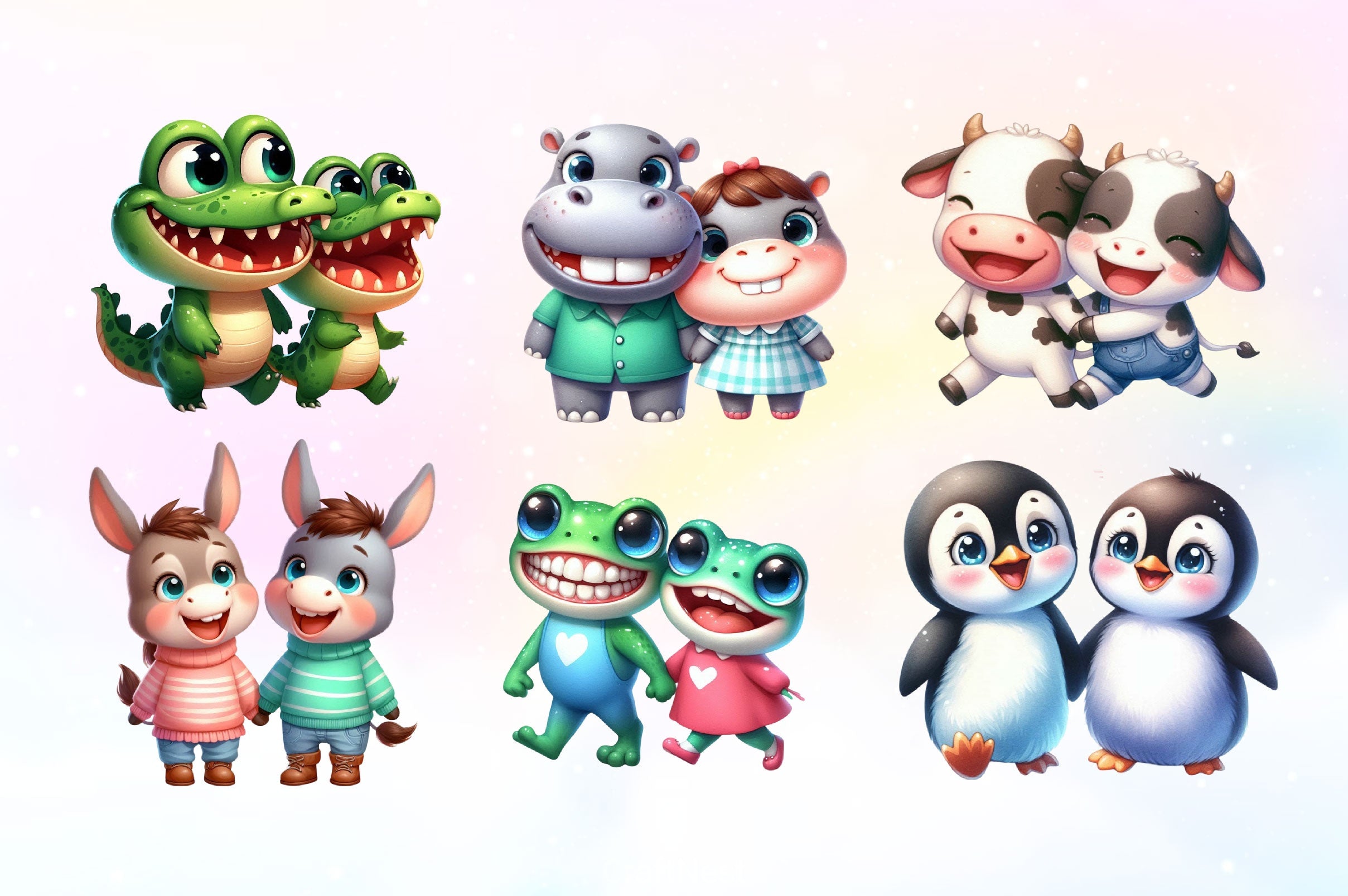 Funny Best Friend Animals Clipart Bundle 2 - CraftNest - Digital Crafting and Art