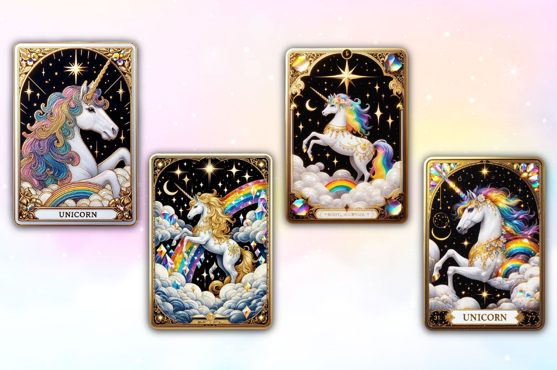 Crystal Unicorn Tarot Card Clipart Bundle 2 - CraftNest - Digital Crafting and Art