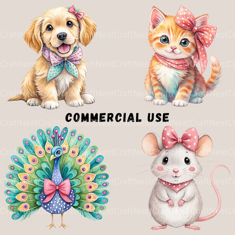 Farm Animal Coquette Clipart Bundle - CraftNest - Digital Crafting and Art