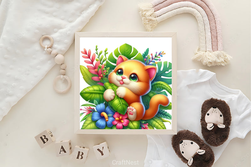 Jungle Cat Clipart Bundle - CraftNest - Digital Crafting and Art