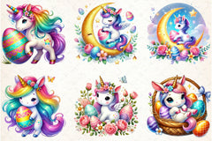 Easter Unicorn Clipart Bundle - CraftNest - Digital Crafting and Art