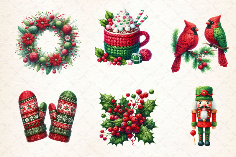 Crochet Christmas Clipart Bundle 3 - CraftNest - Digital Crafting and Art