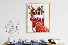 Christmas Stocking With House Clipart Bundle - CraftNest - Digital Crafting and Art