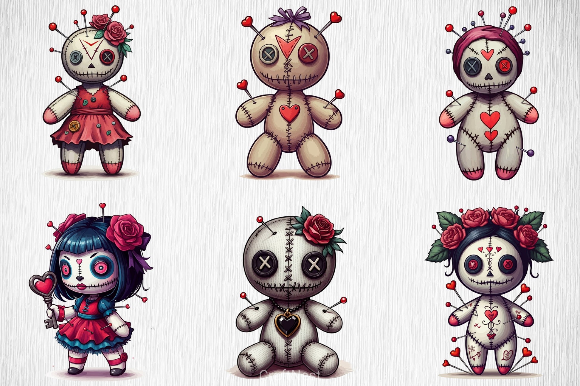 Gothic Voodoo Doll Clipart Bundle - CraftNest - Digital Crafting and Art