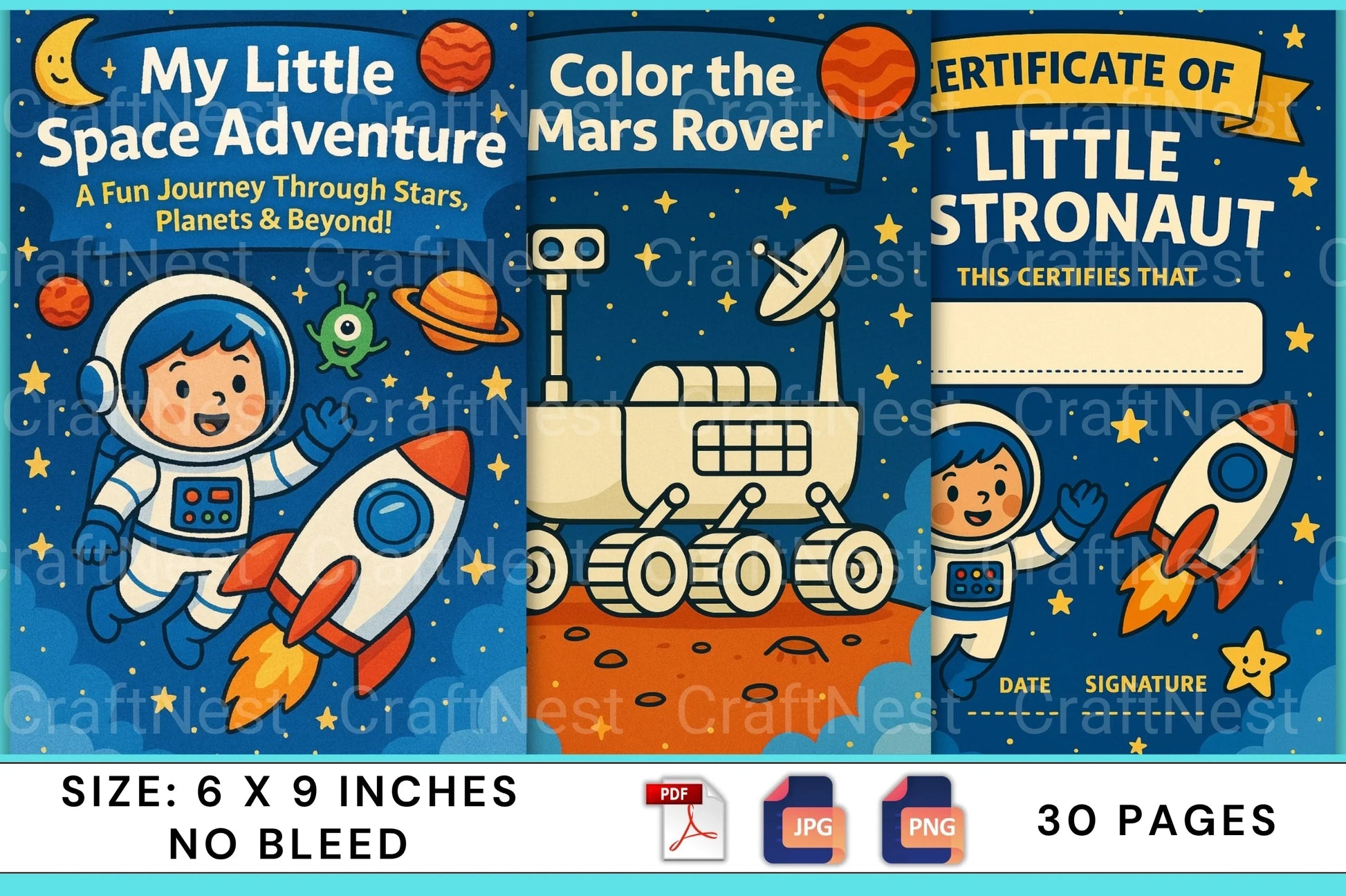 My Little Space Adventure for Kids - CraftNest - Digital Crafting and Art