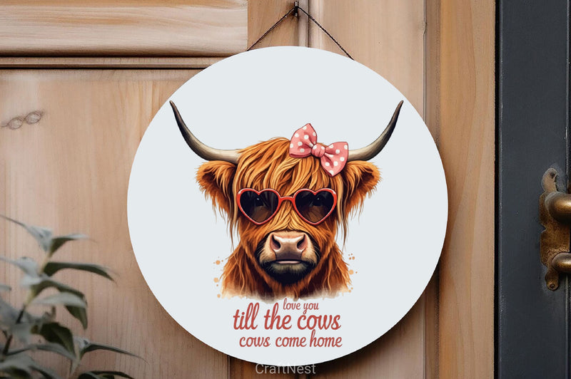 Western Valentine's Day Highland Cow Clipart Bundle - CraftNest - Digital Crafting and Art