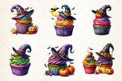 Halloween Cupcake Clipart Bundle 2 - CraftNest - Digital Crafting and Art