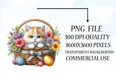 Easter Cat Clipart Bundle - CraftNest - Digital Crafting and Art