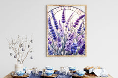 Lavender Flower Stained Glass Clipart Bundle - CraftNest - Digital Crafting and Art