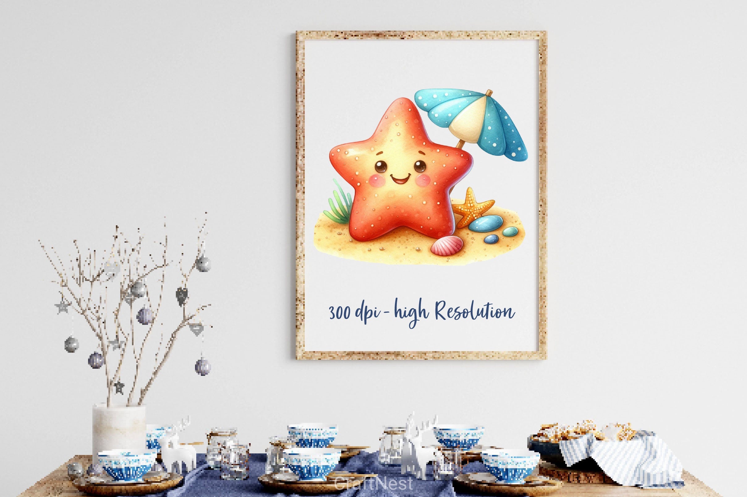 Smiling Starfish Beach Clipart Bundle 2 - CraftNest - Digital Crafting and Art