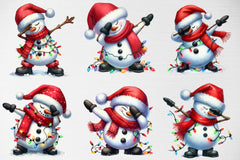 Snowman Dabbing Christmas Clipart Bundle - CraftNest - Digital Crafting and Art