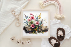 Wildflowers On Log Clipart Bundle - CraftNest - Digital Crafting and Art