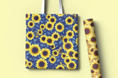 Sunflower Bees Digital Paper - CraftNest - Digital Crafting and Art