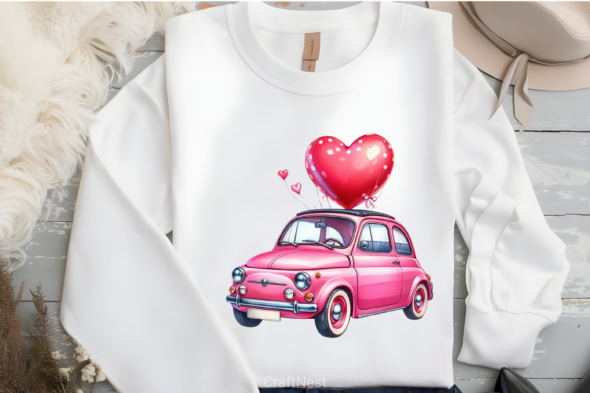 Valentine Car Clipart Bundle 1 - CraftNest - Digital Crafting and Art