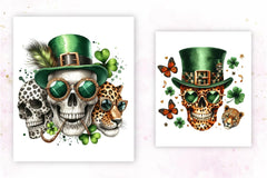 1 St Patricks Skull Clipart Bundle - CraftNest - Digital Crafting and Art