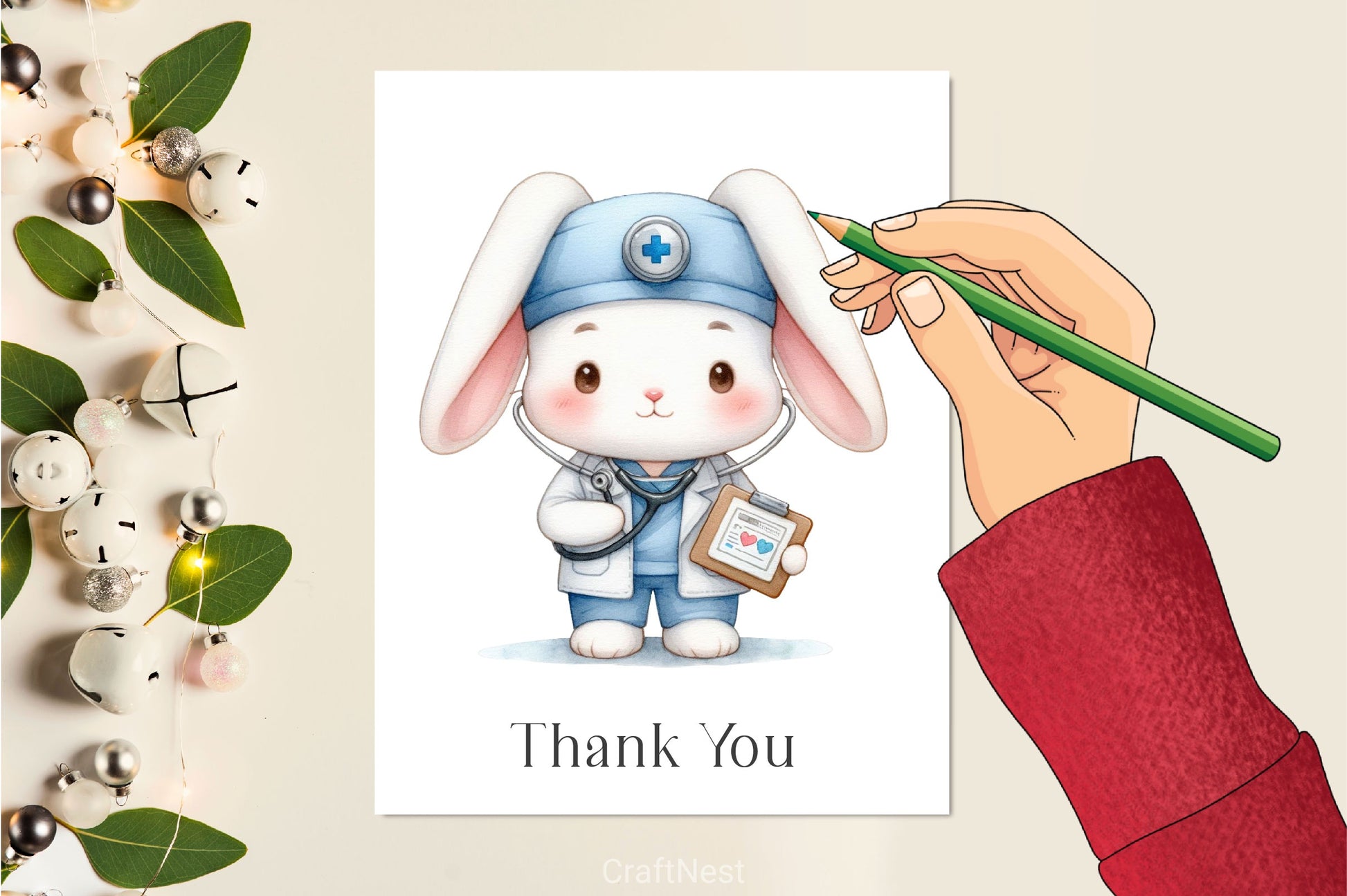 Easter Bunny Nurse Clipart Bundle 2 - CraftNest - Digital Crafting and Art