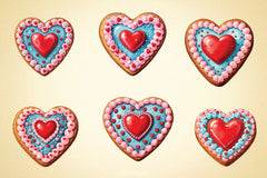Valentine's Love Cookie Clipart Bundle - CraftNest - Digital Crafting and Art