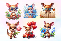 Kangaroo Clipart Bundle - CraftNest - Digital Crafting and Art