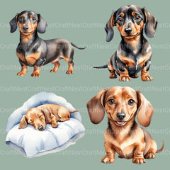 Dachshunds Updated Clipart Bundle - CraftNest - Digital Crafting and Art