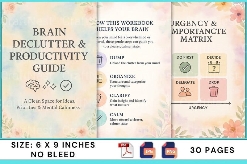 Brain Declutter: Ultimate Productivity Guide - CraftNest - Digital Crafting and Art