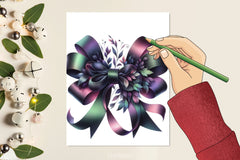 Dark Green & Purple Bow Clipart Bundle - CraftNest - Digital Crafting and Art